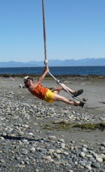 oceanfront swing on gabriola